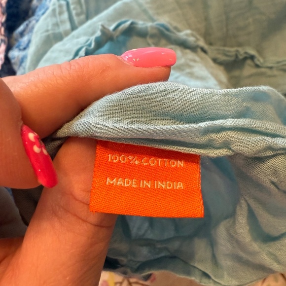 OLIPHANT Smocked Flirty Blue Short Dress in Fern Blue 1707 - Picture 11 of 12